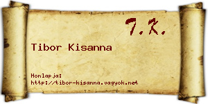 Tibor Kisanna névjegykártya